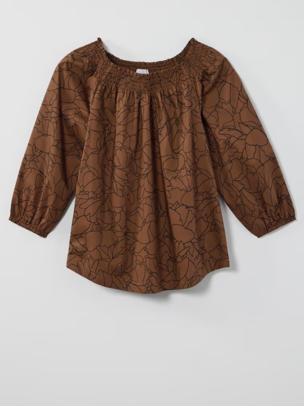 J. Jill brown convertible shoulder blouse size Medium petite